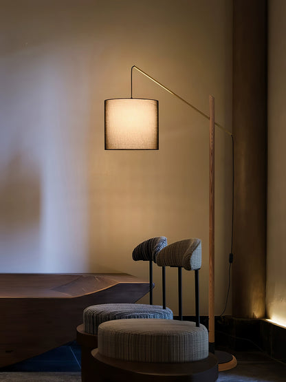 Archer Floor Lamp - Modern Black Metal LED Light, Indoor Use