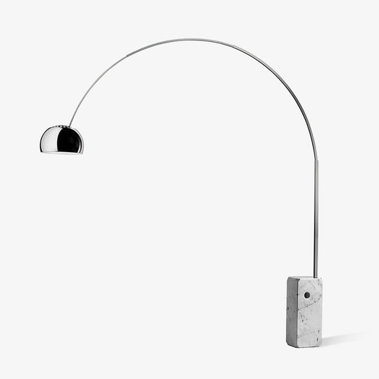 Arcadia Luxe Floor Lamp with Marble Base and LED Light