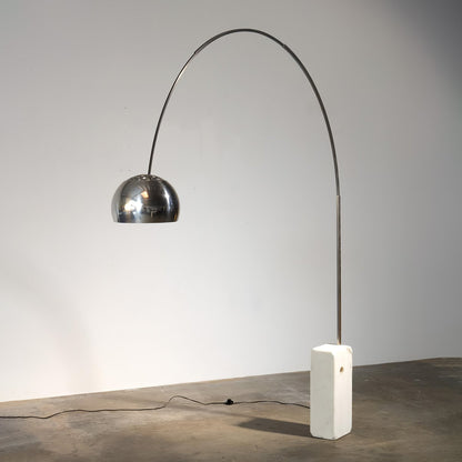 Arcadia Luxe Floor Lamp with Marble Base and LED Light
