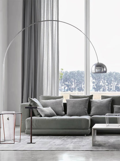 Arcadia Luxe Floor Lamp with Marble Base and LED Light