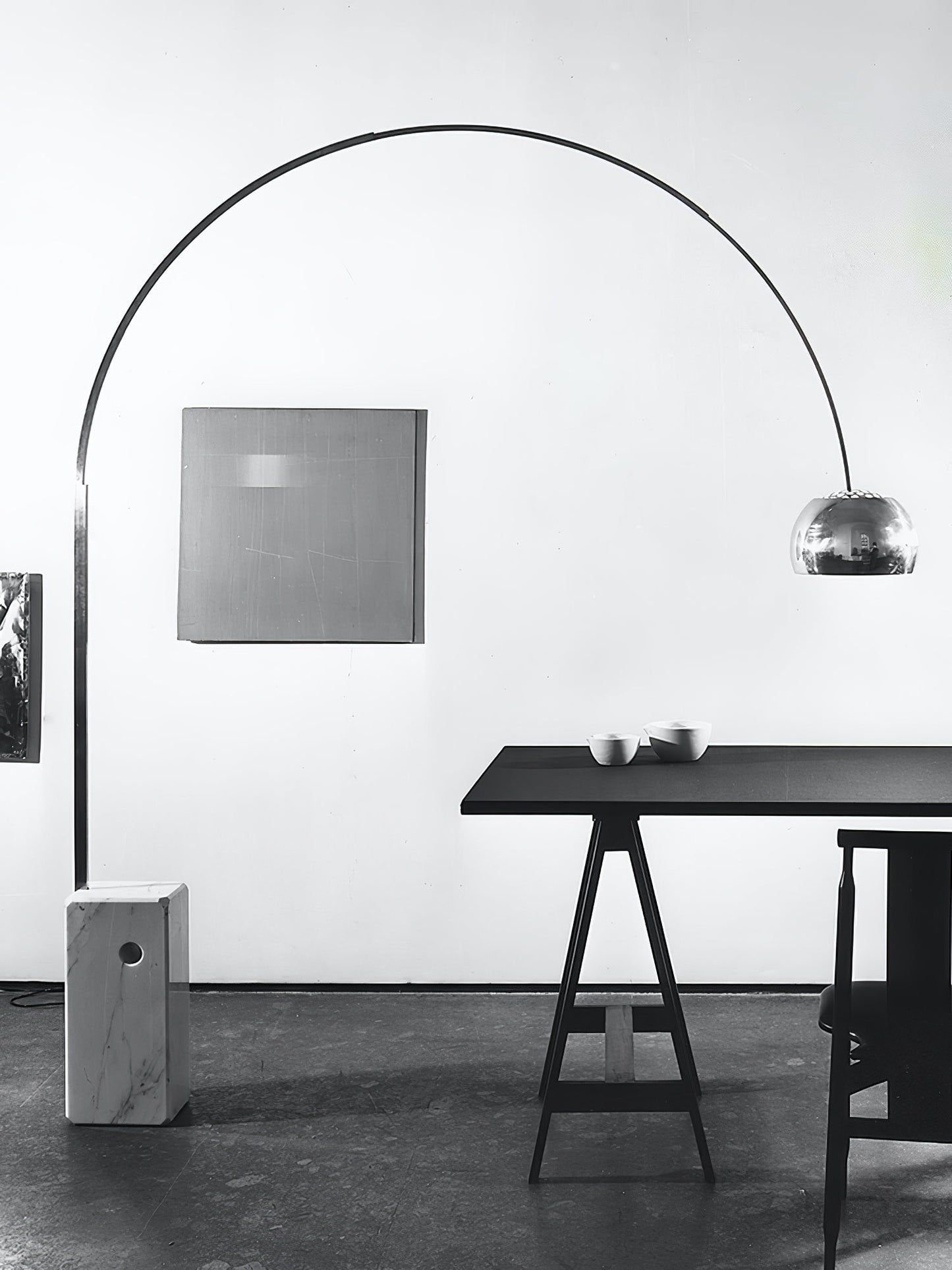 Arcadia Luxe Floor Lamp with Marble Base and LED Light
