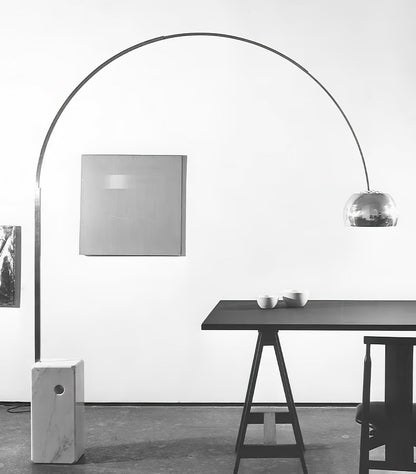 Arcadia Luxe Floor Lamp with Marble Base and LED Light
