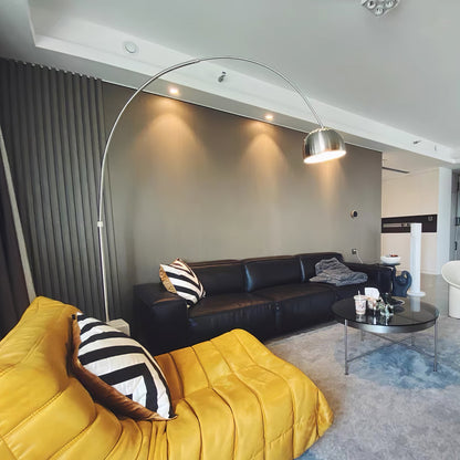 Arcadia Luxe Floor Lamp with Marble Base and LED Light