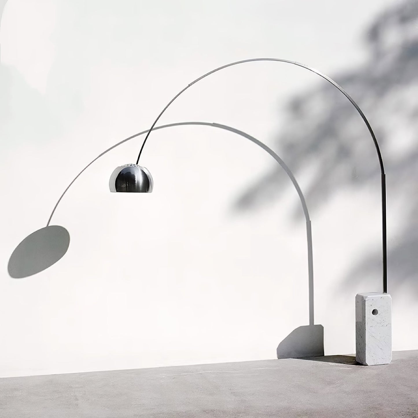Arcadia Luxe Floor Lamp with Marble Base and LED Light