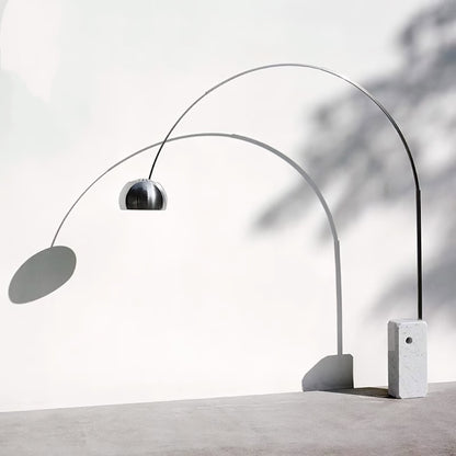Arcadia Luxe Floor Lamp with Marble Base and LED Light