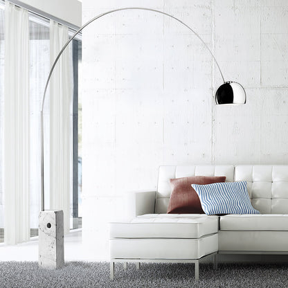 Arcadia Luxe Floor Lamp with Marble Base and LED Light