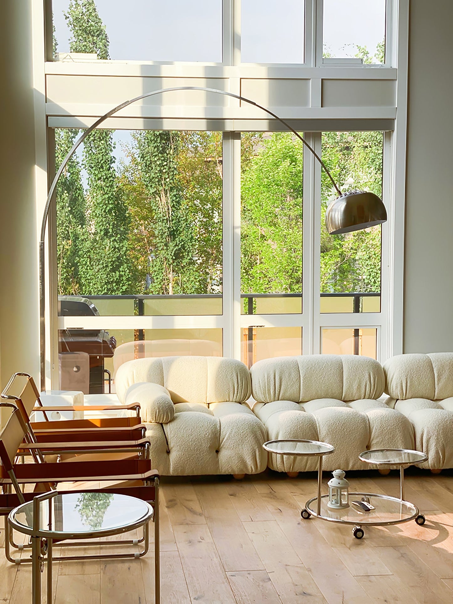 Arcadia Luxe Floor Lamp with Marble Base and LED Light