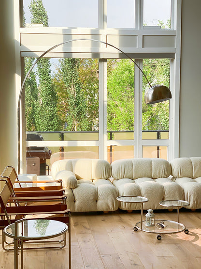 Arcadia Luxe Floor Lamp with Marble Base and LED Light