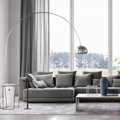 Arcadia Luxe Floor Lamp with Marble Base and LED Light