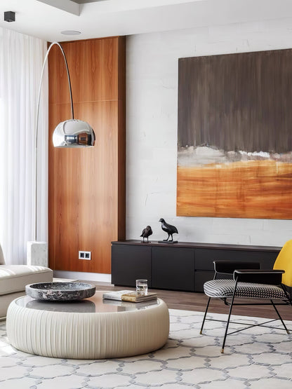 Arcadia Luxe Floor Lamp with Marble Base and LED Light