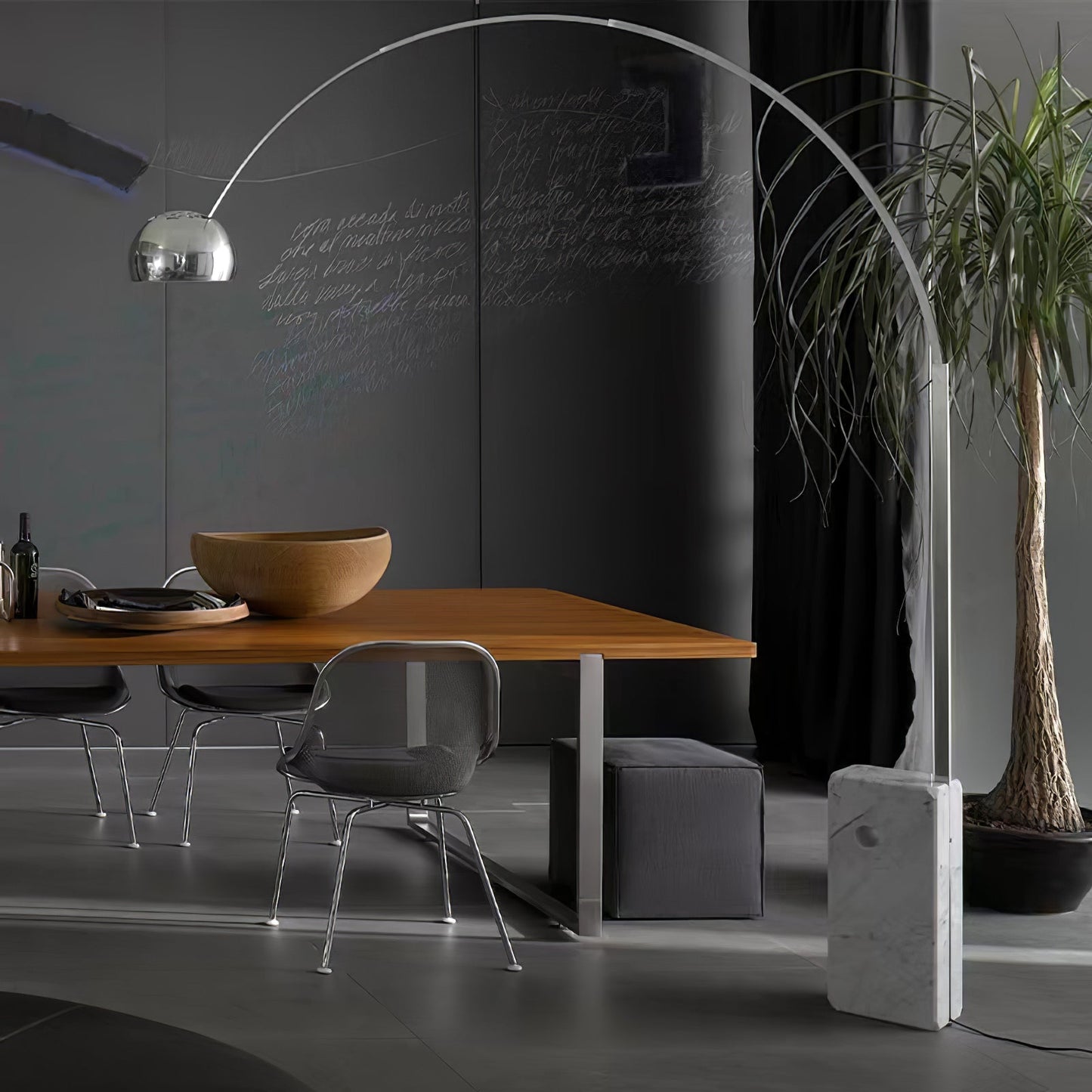 Arcadia Luxe Floor Lamp with Marble Base and LED Light