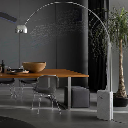 Arcadia Luxe Floor Lamp with Marble Base and LED Light