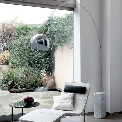 Arcadia Luxe Floor Lamp with Marble Base and LED Light