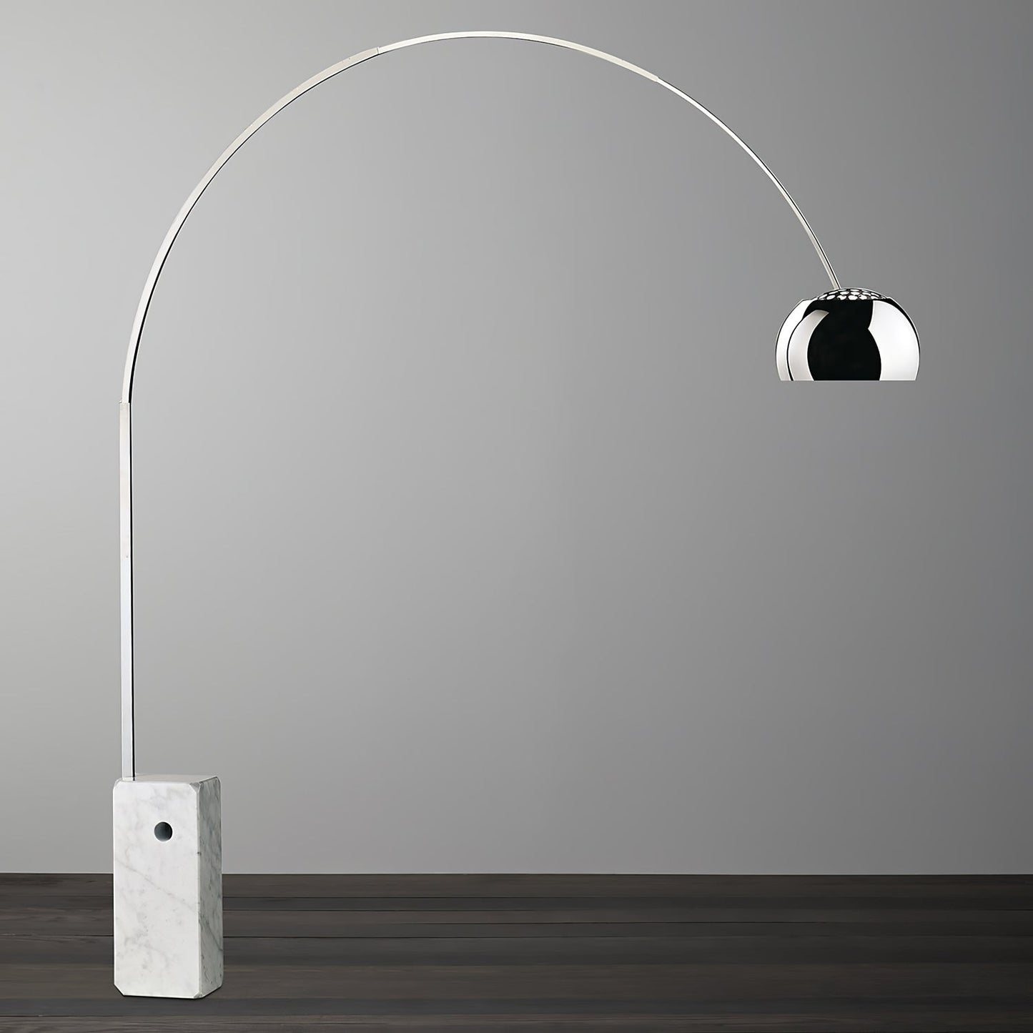 Arcadia Luxe Floor Lamp with Marble Base and LED Light