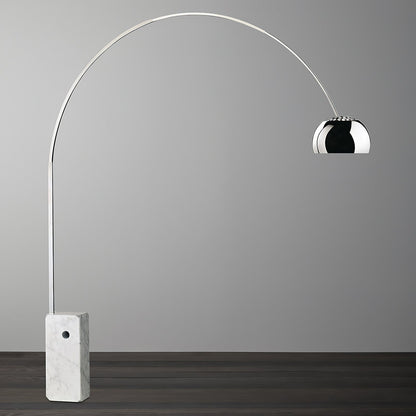 Arcadia Luxe Floor Lamp with Marble Base and LED Light
