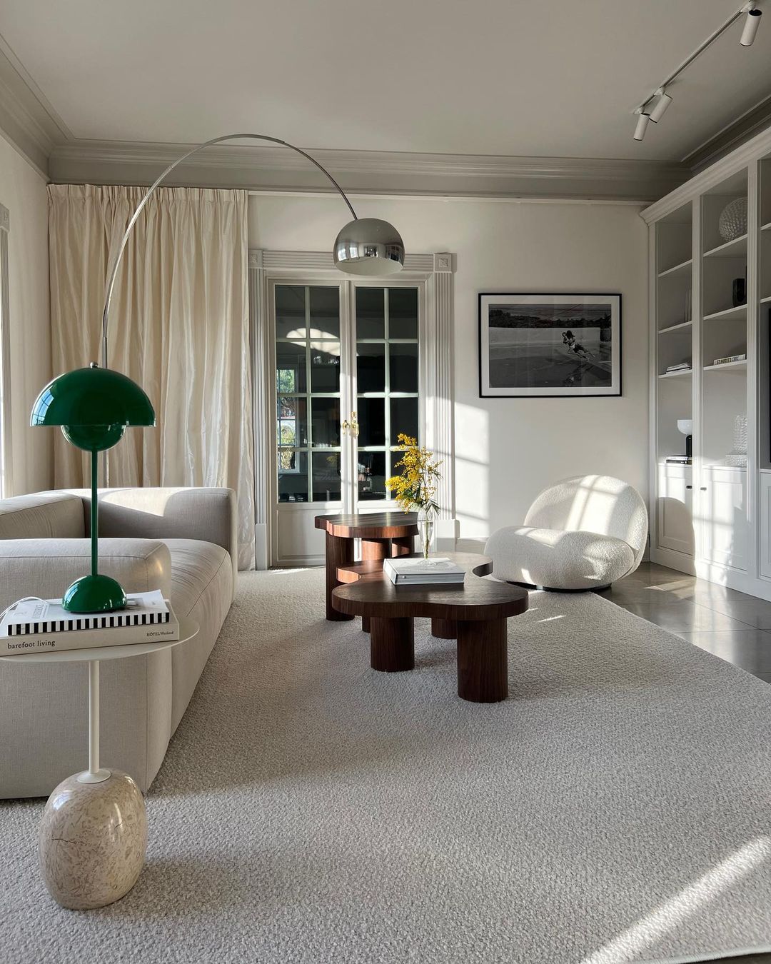 Arcadia Luxe Floor Lamp with Marble Base and LED Light