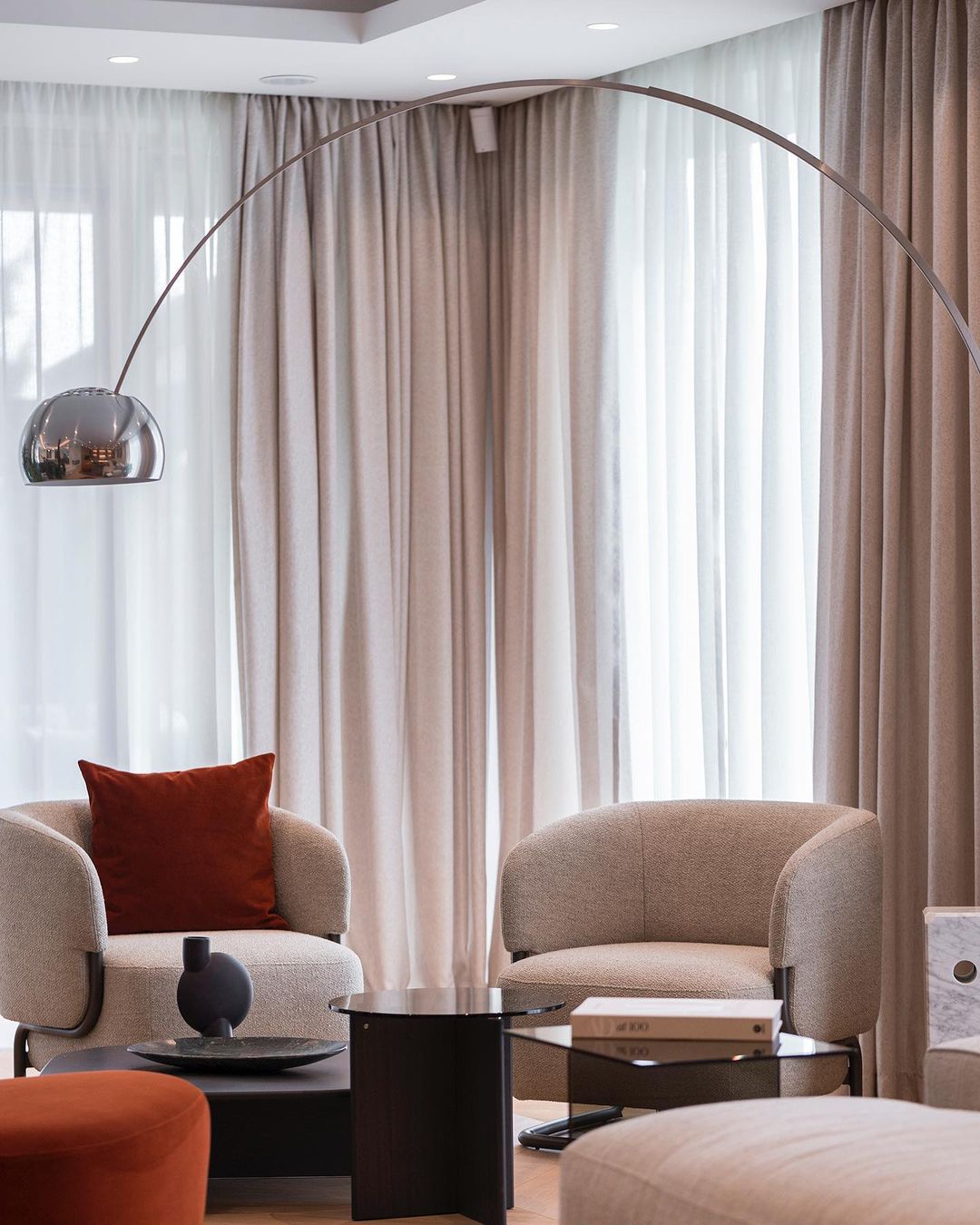 Arcadia Luxe Floor Lamp with Marble Base and LED Light