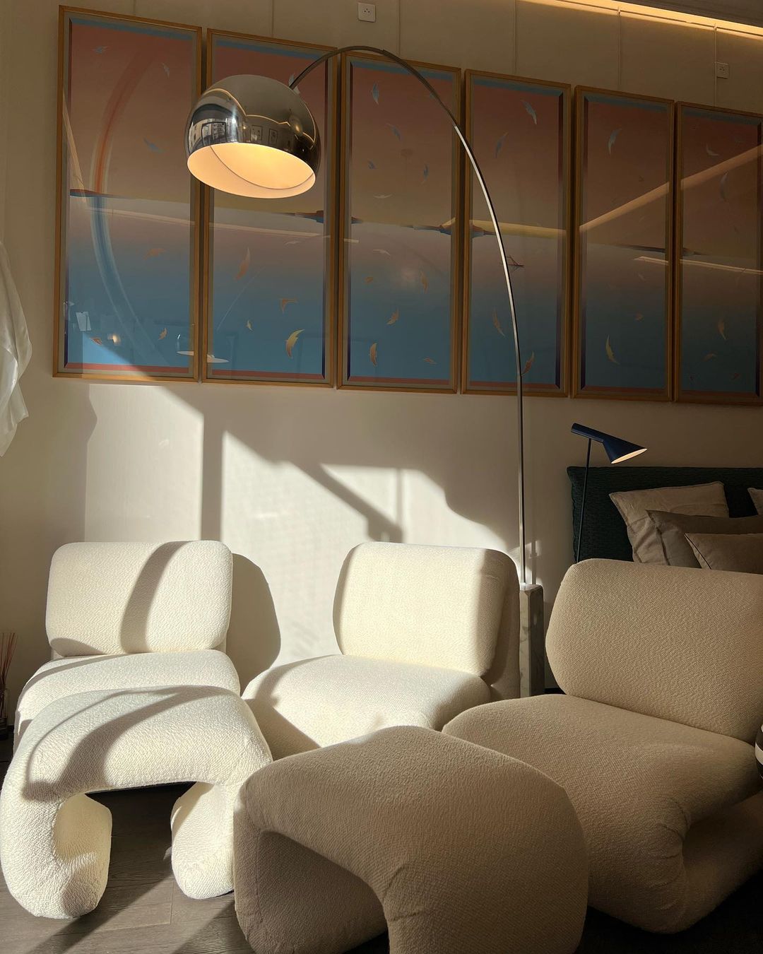 Arcadia Luxe Floor Lamp with Marble Base and LED Light