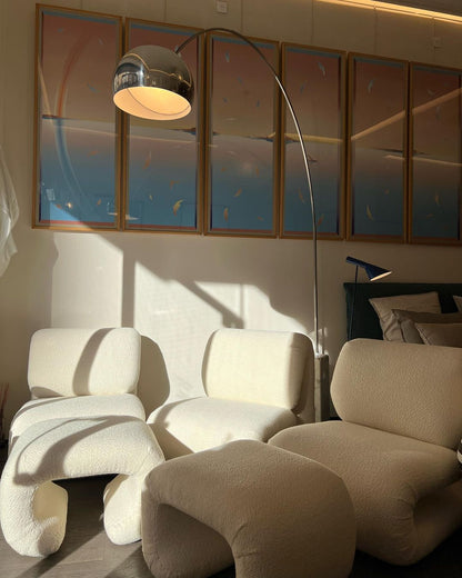 Arcadia Luxe Floor Lamp with Marble Base and LED Light