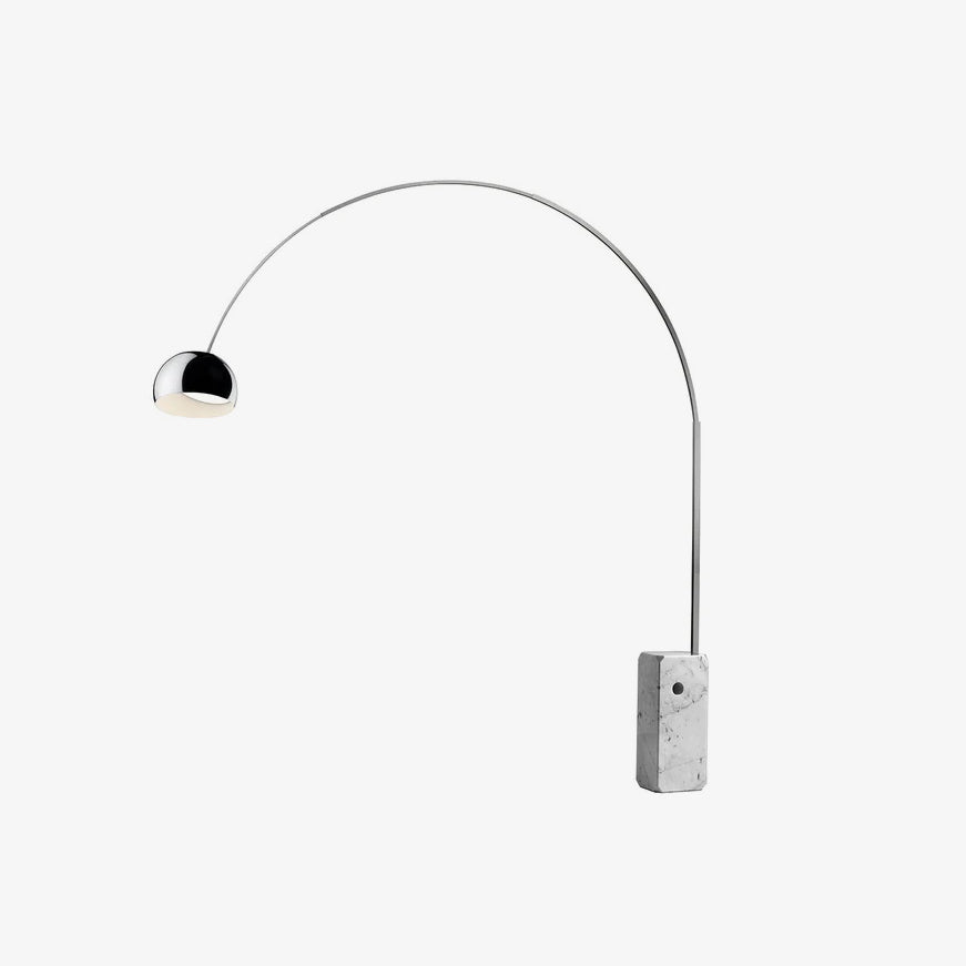Arcadia Luxe Floor Lamp with Marble Base and LED Light