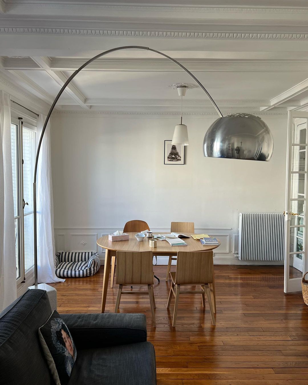 Arcadia Luxe Floor Lamp with Marble Base and LED Light