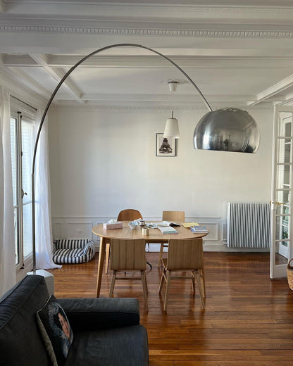 Arcadia Luxe Floor Lamp with Marble Base and LED Light