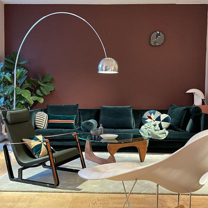 Arcadia Luxe Floor Lamp with Marble Base and LED Light