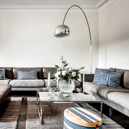 Arcadia Luxe Floor Lamp with Marble Base and LED Light