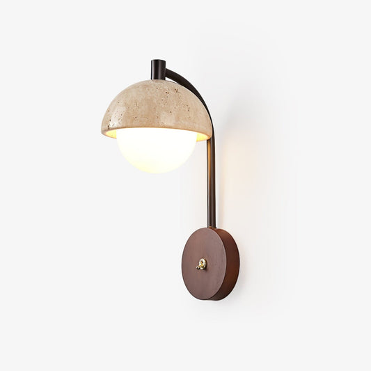 Arco Travertine Wall Lamp - LED Indoor Lighting Fixture