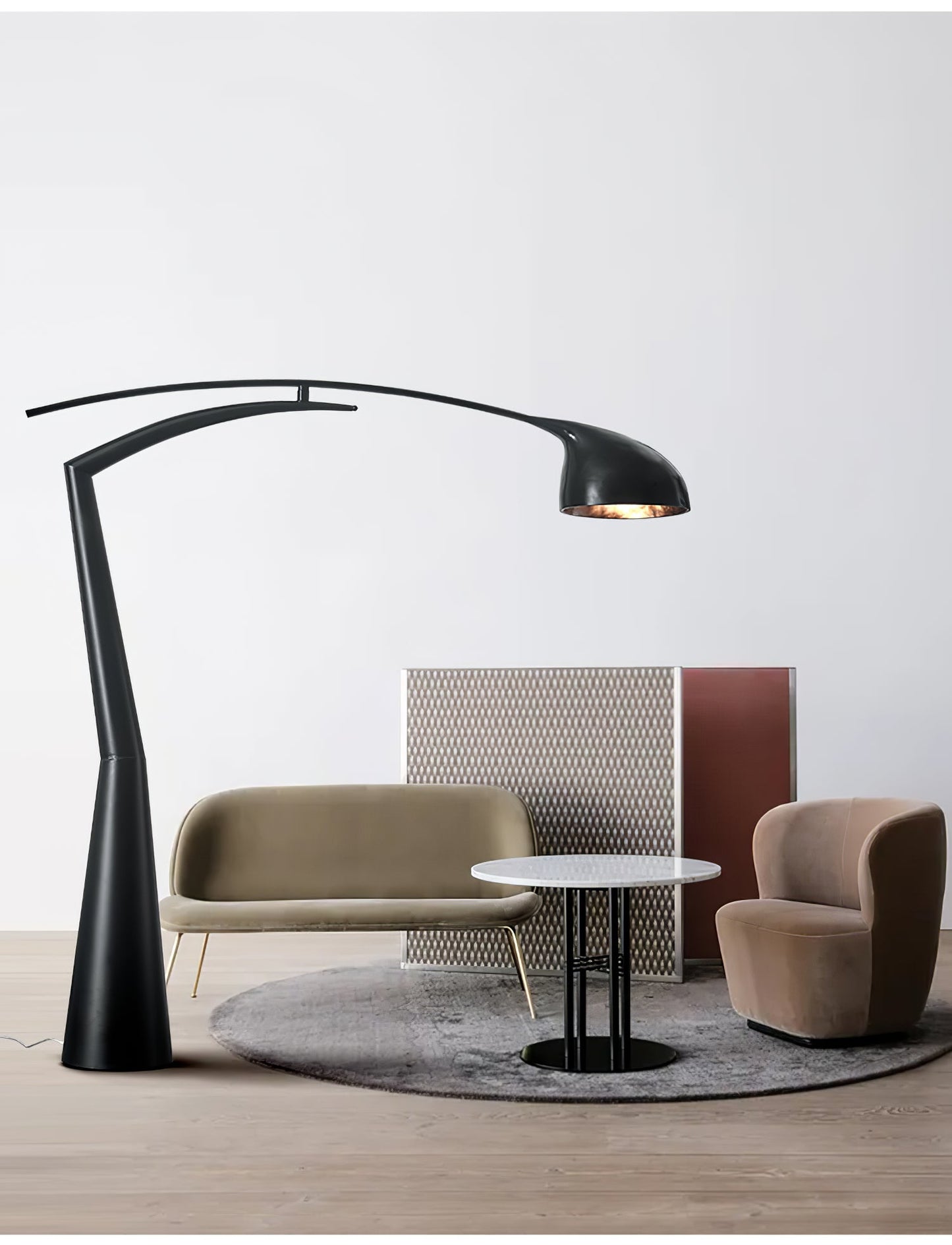 Arden Sculpture Floor Lamp - Contemporary LED Arc Design
