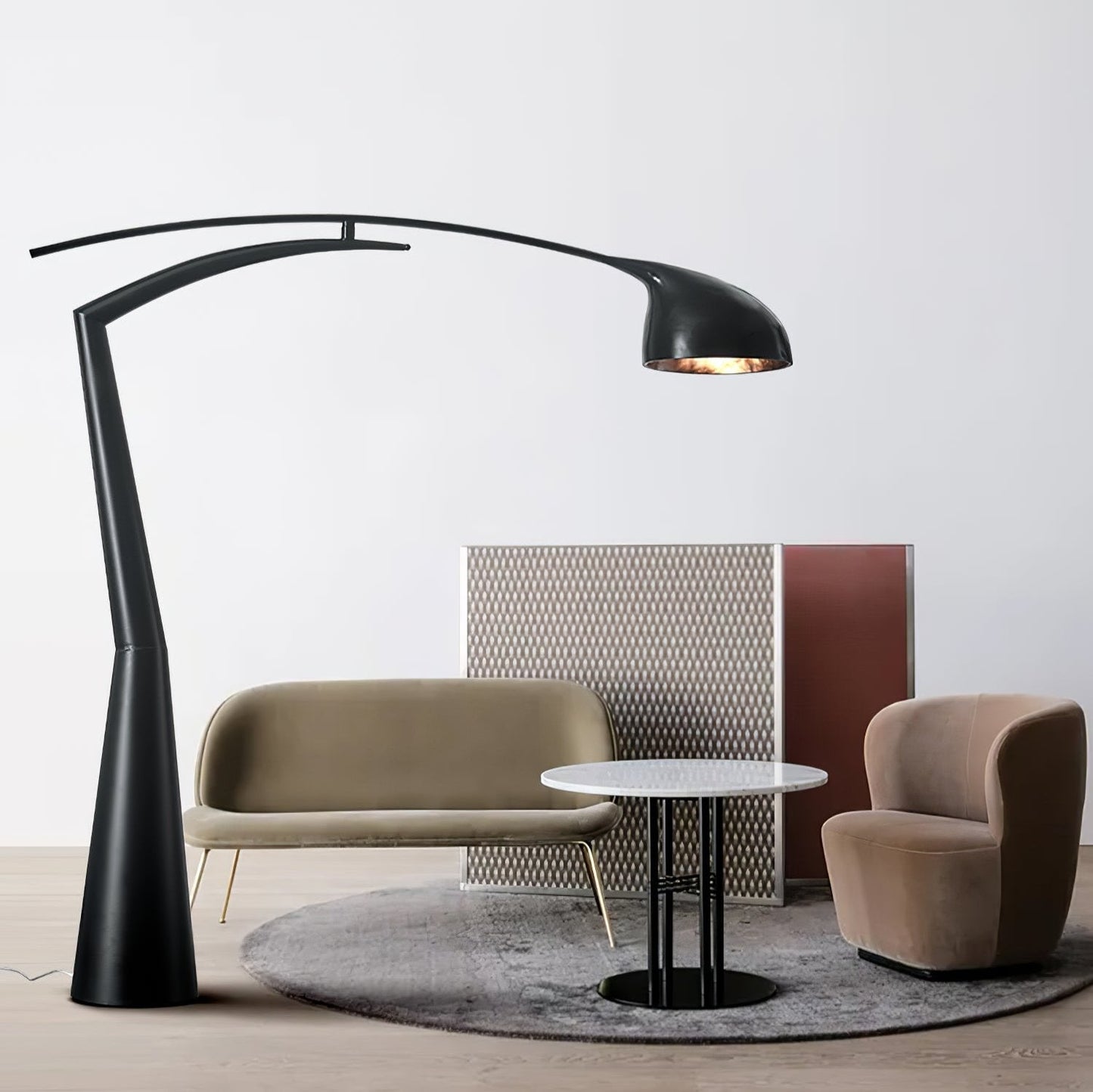 Arden Sculpture Floor Lamp - Contemporary LED Arc Design