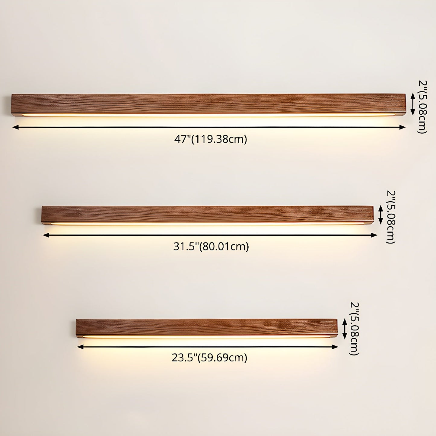 Arlo Linear Wood Wall Light Dimmable LED Indoor Lighting