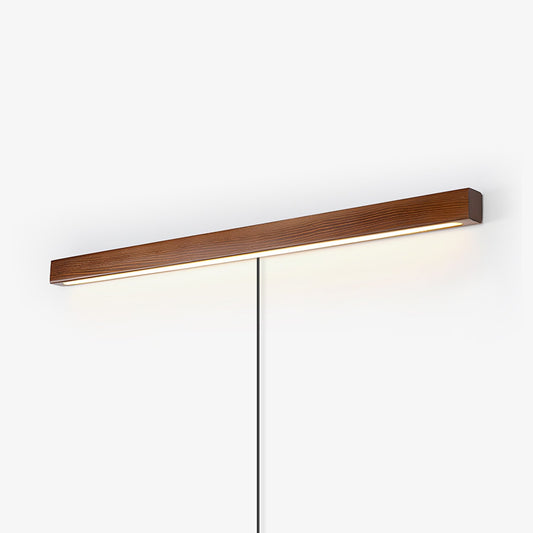 Arlo Linear Wood Plug-in Wall Light - Dimmable LED Indoor