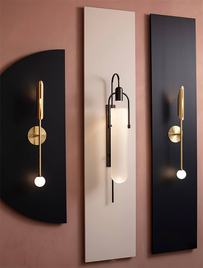 Arc Wall Lamp Set of 2, LED Glass Indoor Lighting