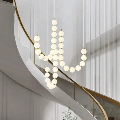 Luxury White Necklace Chandelier - Elegant LED Design