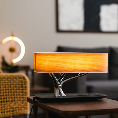Verona Smart LED Table Lamp - Wireless Charging, Bluetooth Speaker & Dimmable Light