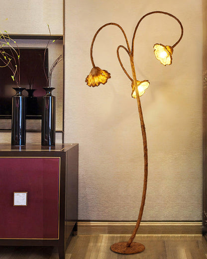 Artistic Lotus Leaf Floor Lamp LED Indoor Lighting Decor