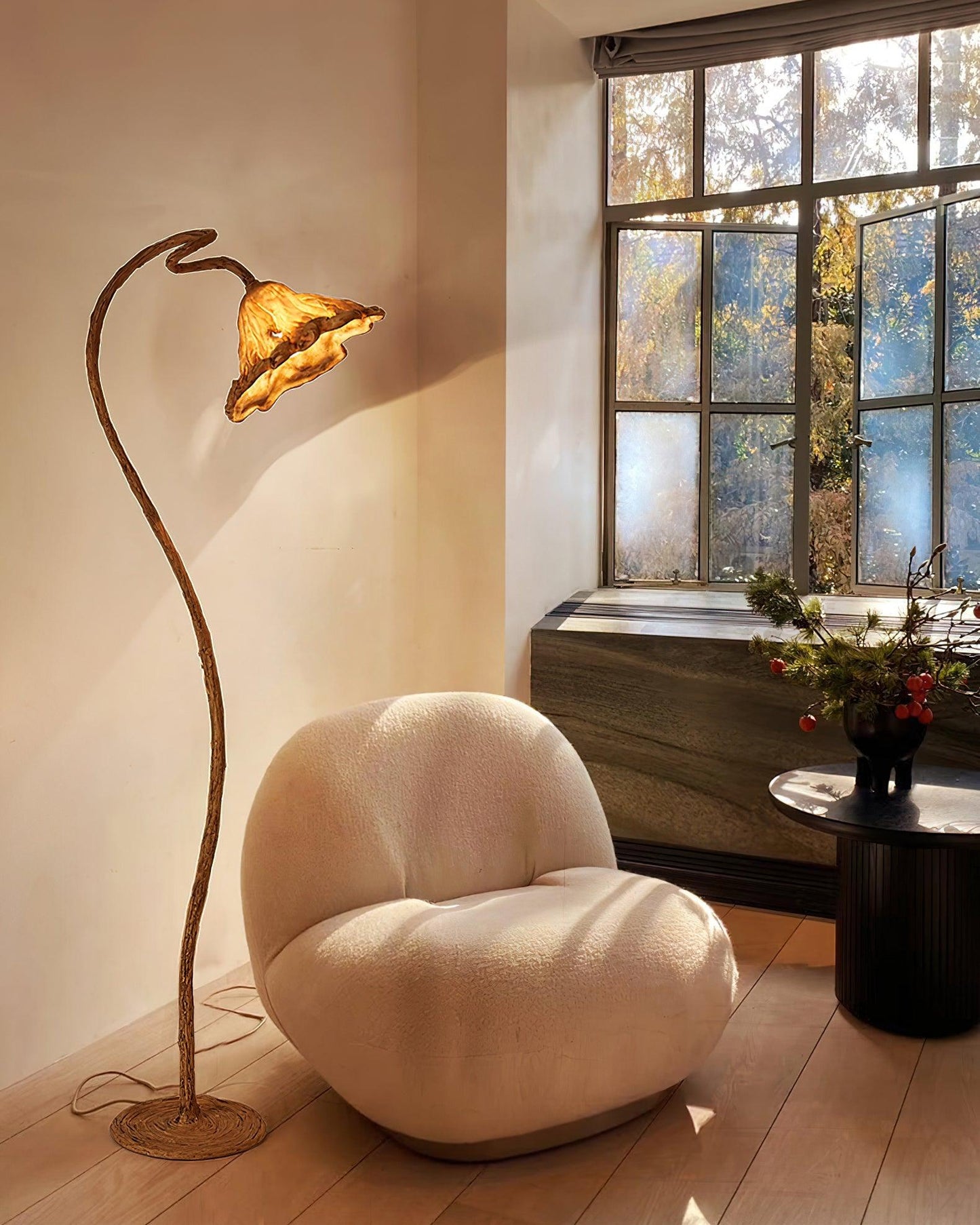 Artistic Lotus Leaf Floor Lamp LED Indoor Lighting Decor