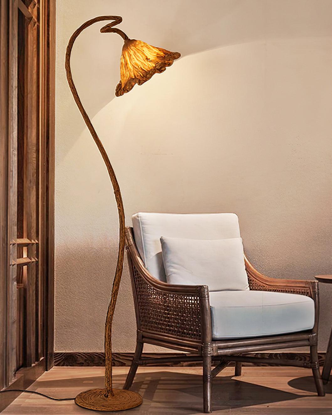 Artistic Lotus Leaf Floor Lamp LED Indoor Lighting Decor