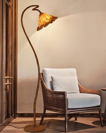 Artistic Lotus Leaf Floor Lamp LED Indoor Lighting Decor