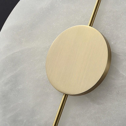Artistic Alabaster Wall Lamp with LED Lighting, Retro Design