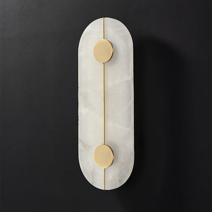 Artistic Alabaster Wall Lamp with LED Lighting, Retro Design