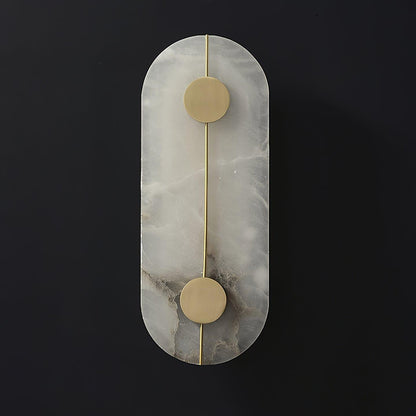 Artistic Alabaster Wall Lamp with LED Lighting, Retro Design