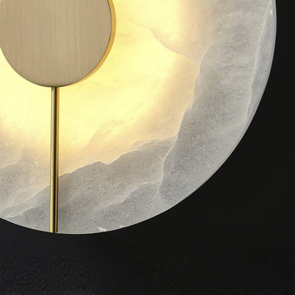 Artistic Alabaster Wall Lamp with LED Lighting, Retro Design