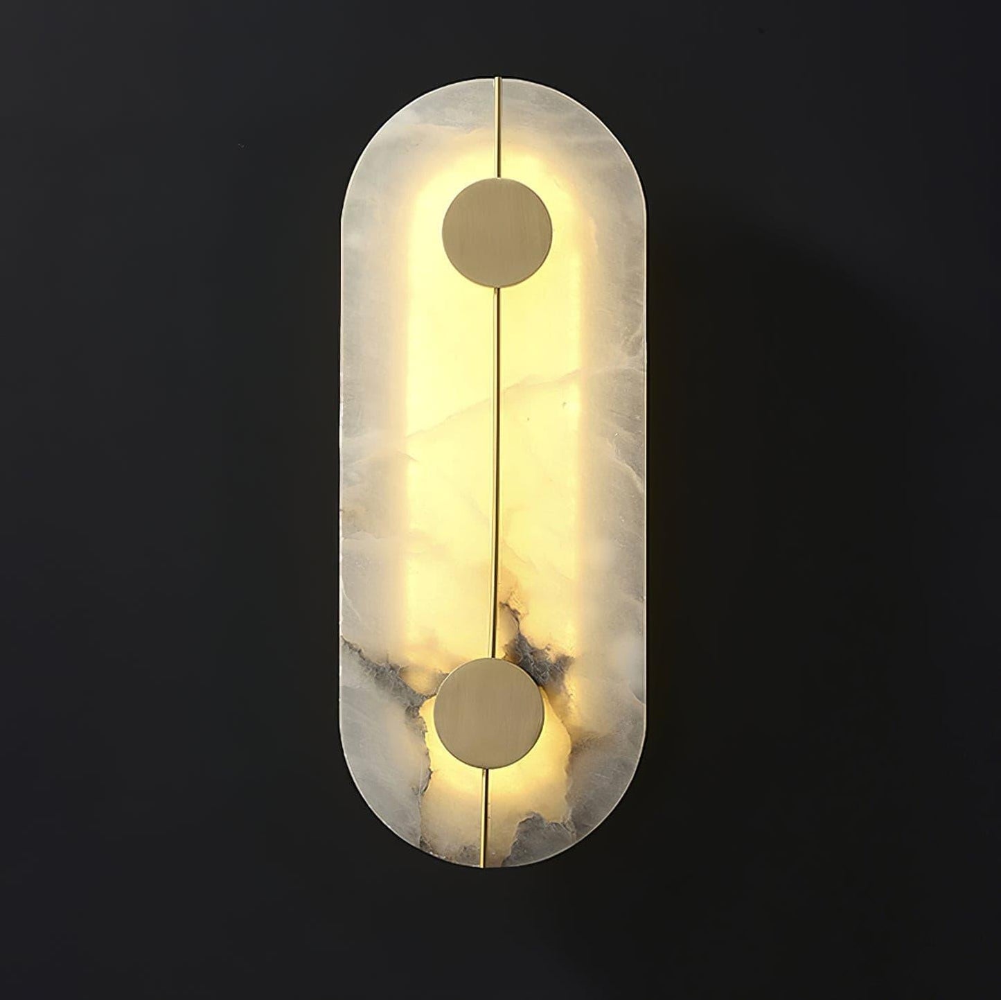 Artistic Alabaster Wall Lamp with LED Lighting, Retro Design