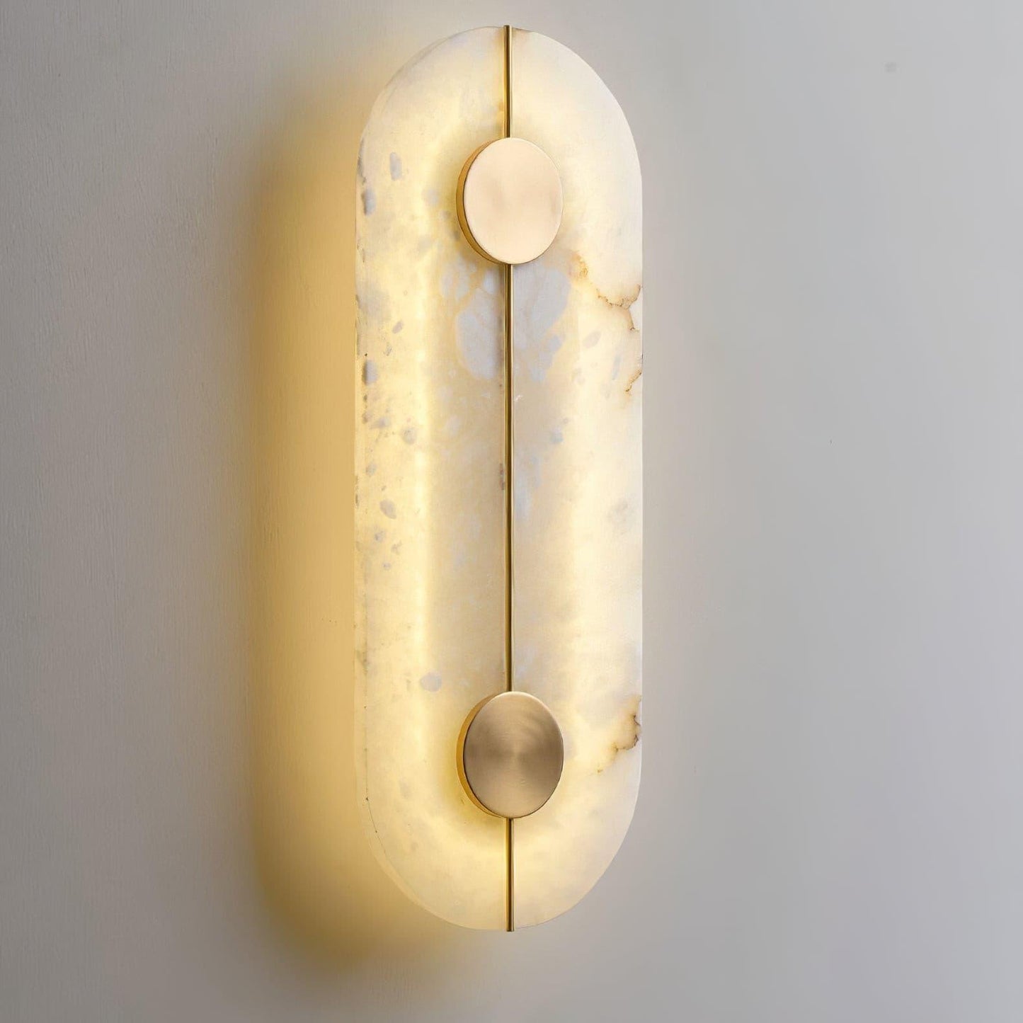 Artistic Alabaster Wall Lamp with LED Lighting, Retro Design