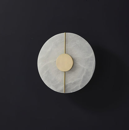 Artistic Alabaster Wall Lamp with LED Lighting, Retro Design