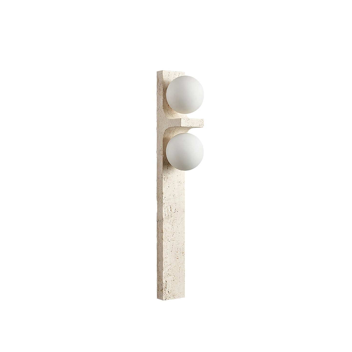 Asymmetrical Travertine Wall Sconce with LED Lighting