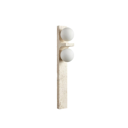 Asymmetrical Travertine Wall Sconce with LED Lighting