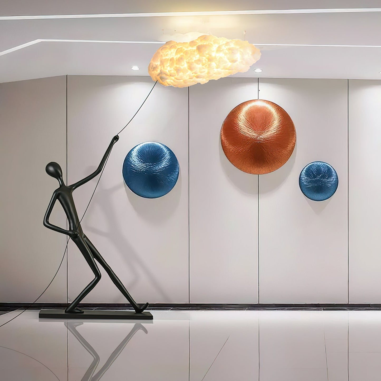 Atlas Cloud Sculpture Floor Lamp - LED Indoor Lighting